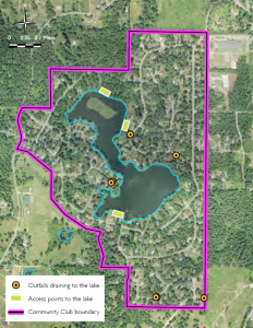 Figure2: Outfalls and Access Points at Lake Marcel 